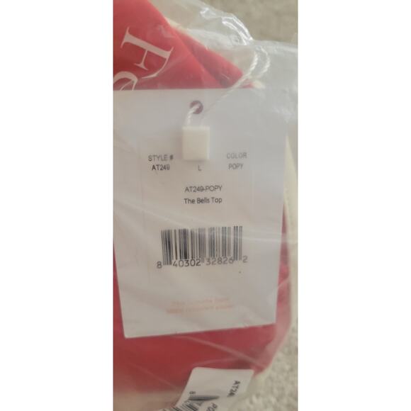 NWT Andie Swim The Bells Bikini Top Size Large Red Poppy - Picture 3 of 3